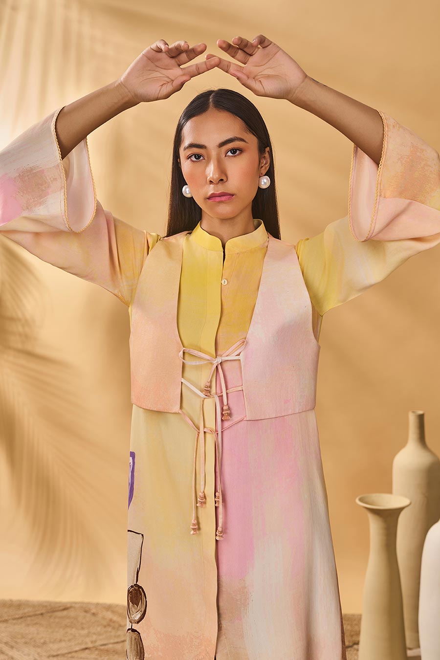 Glazing Symphony Shirt Dress & Jacket Set