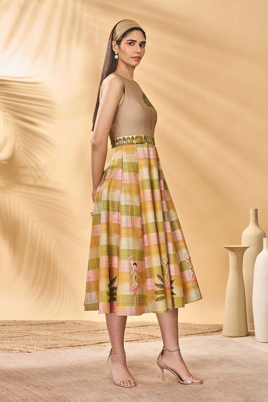 Pina Colada Picnic Printed Midi Dress