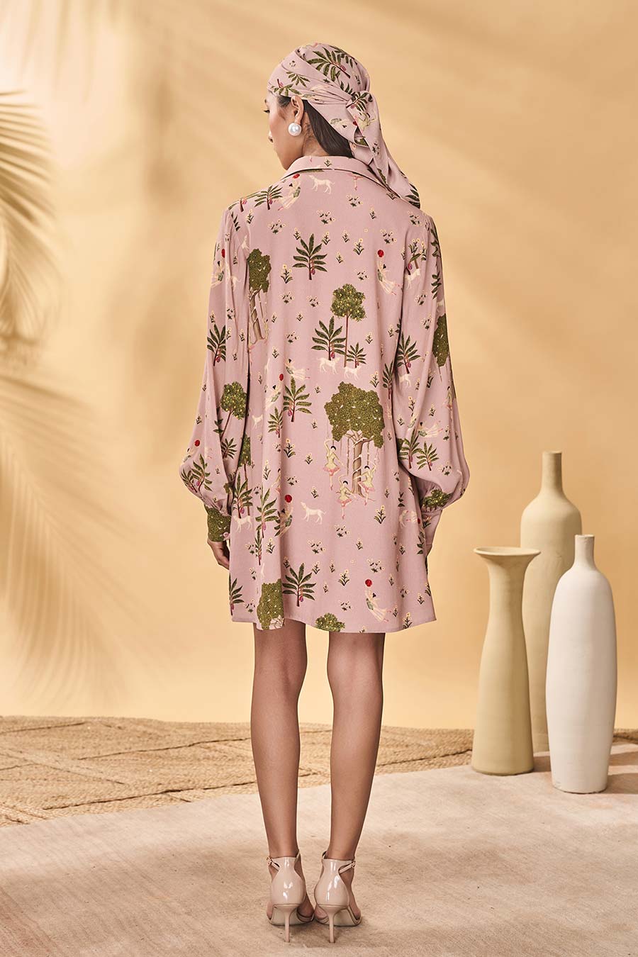 Pink Pirouette Picnic Printed Mini Dress