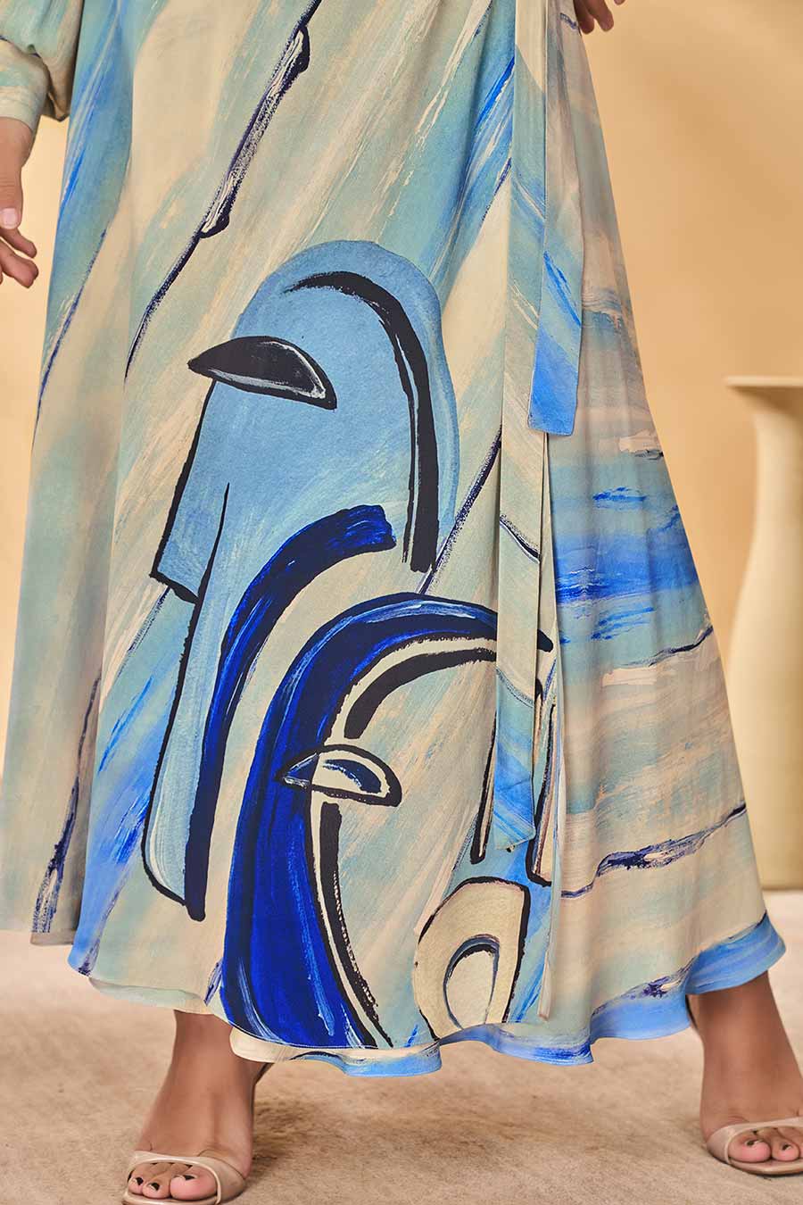 Midnight Faces Printed Skirt