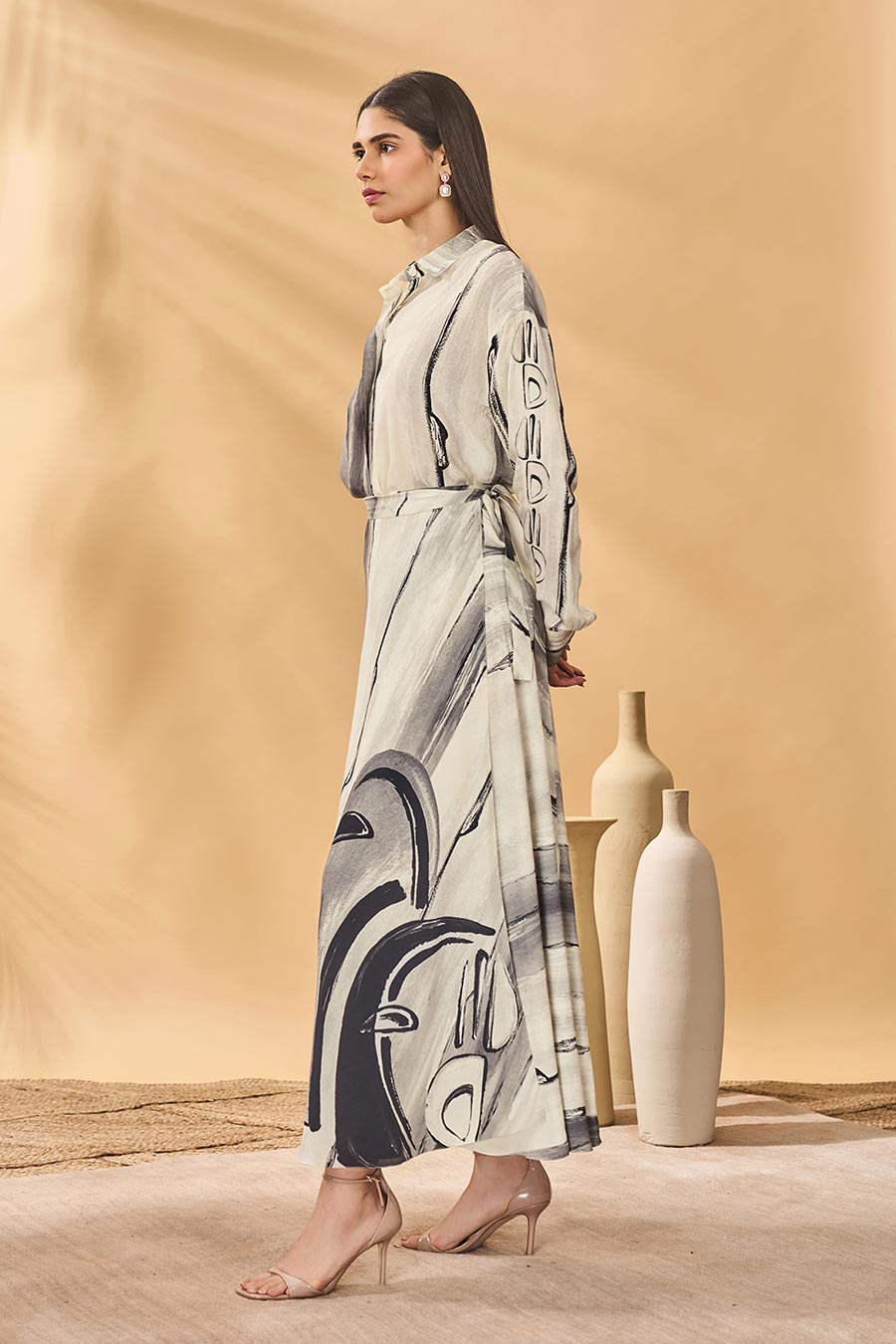 Moonlit Faces Printed Shirt