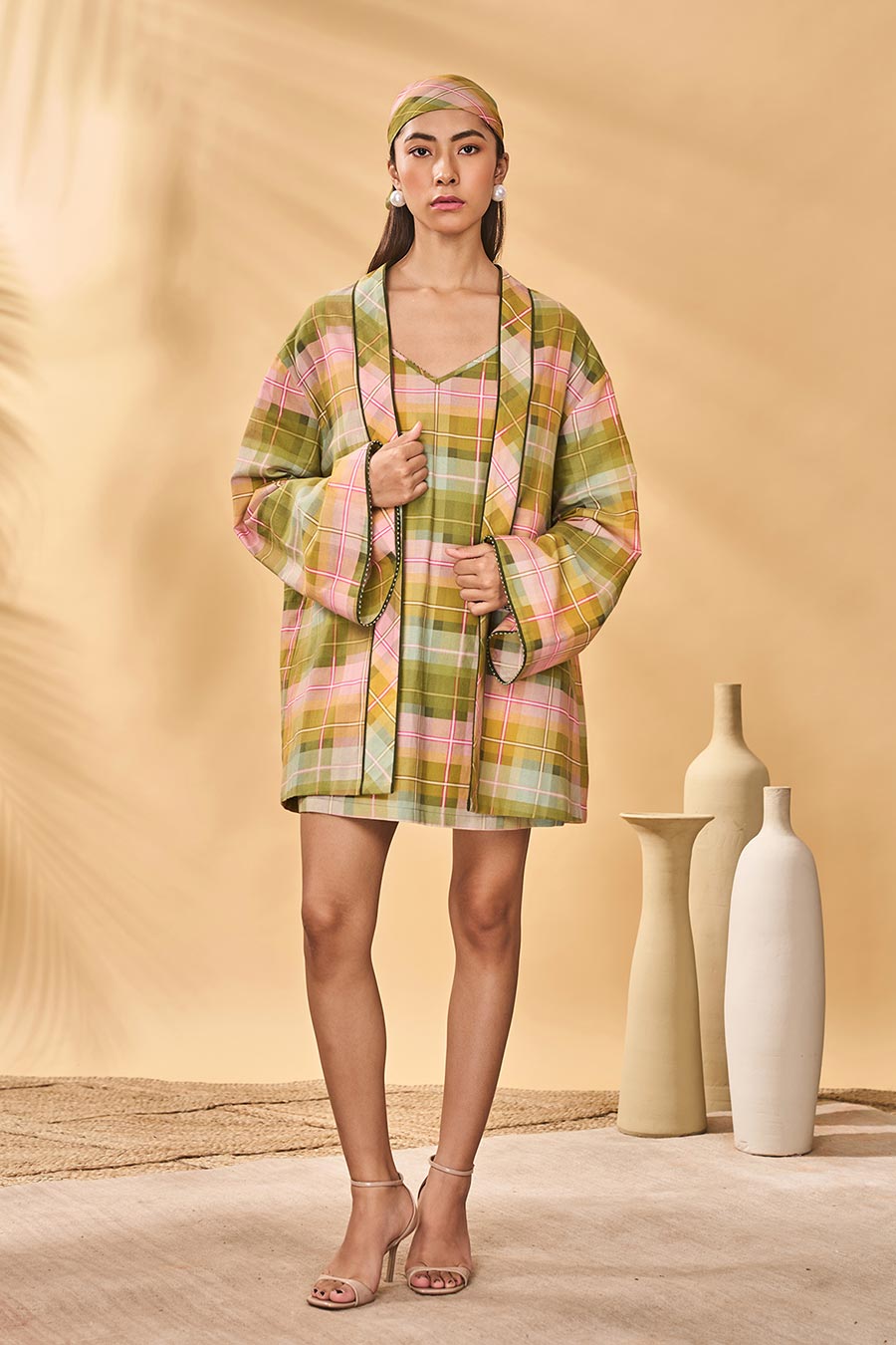 Holiday Home Pina Colada Checkered Jacket