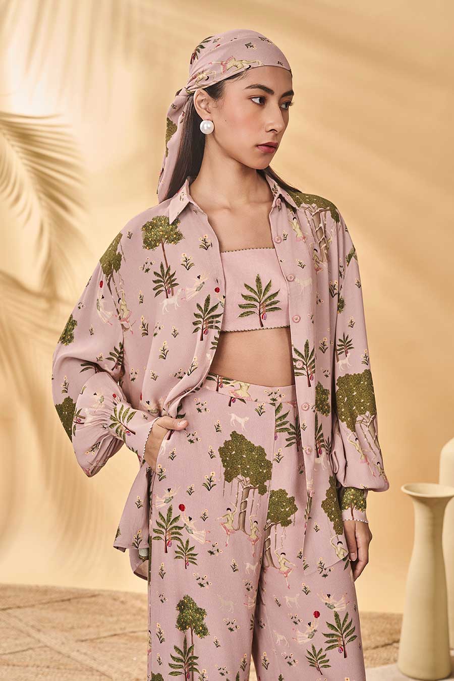 Pink Pirouette Picnic Printed Trousers