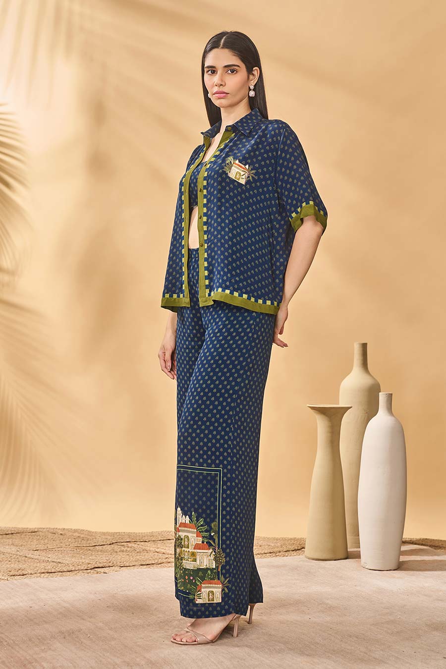 Midnight Holiday Home Shirt Trouser Set (3Pc)