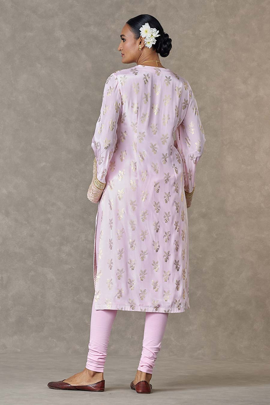 Blush Cherry-Bloom Printed Kurta