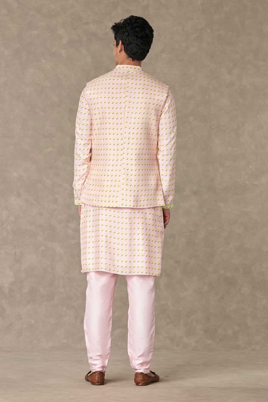 Barfi Pink Wallflower Printed Kurta Set With Jacket
