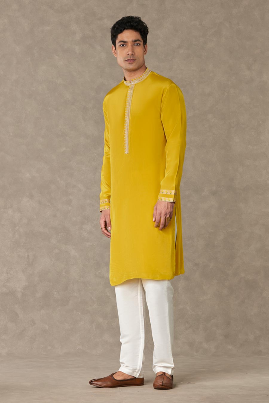 Yellow Embellished Kurta Set