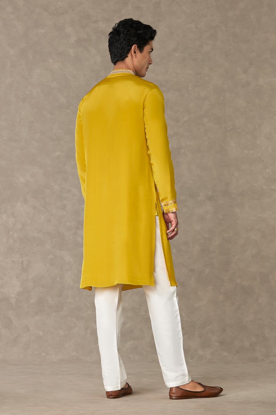 Yellow Embellished Kurta Set