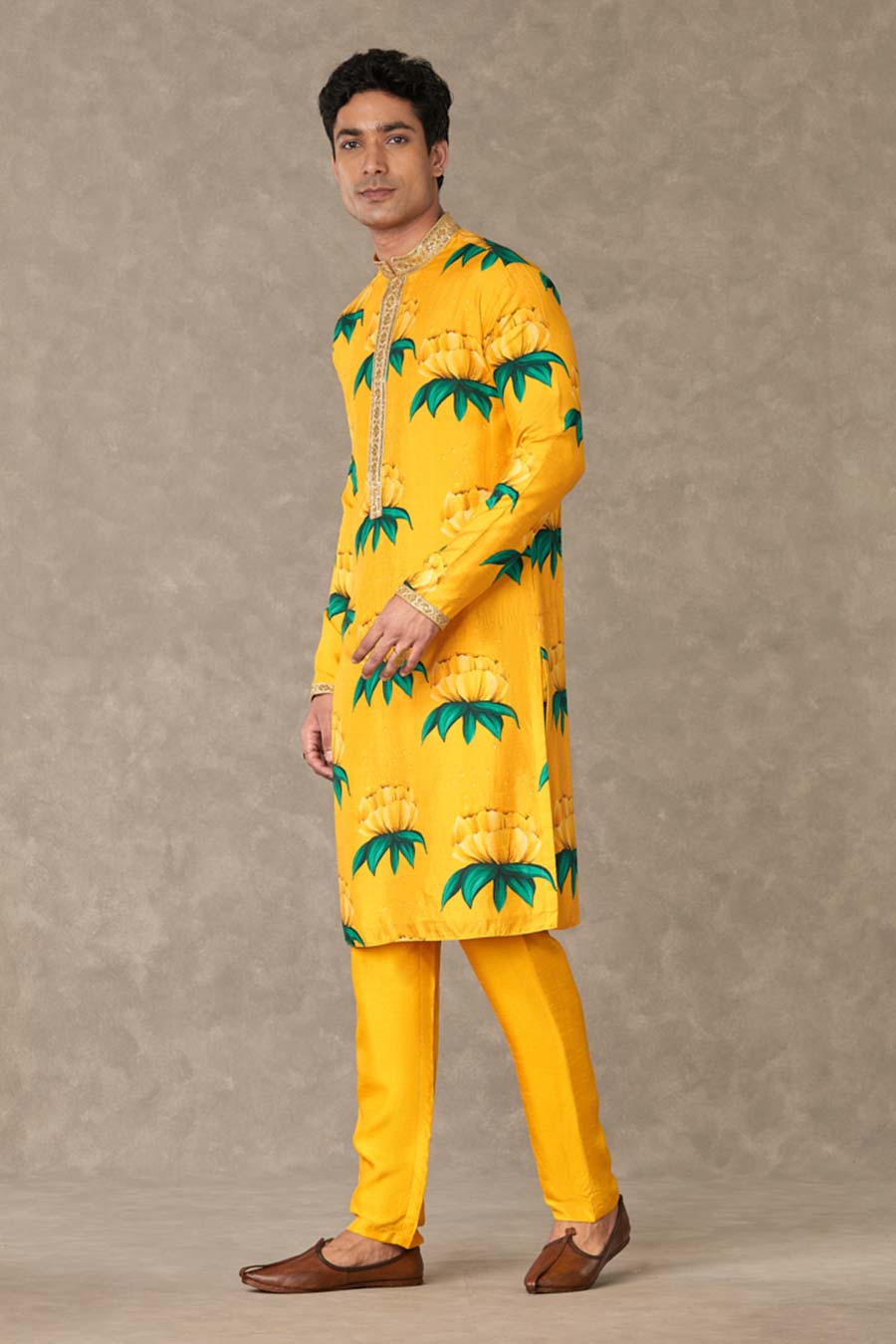 Mustard Yellow Masakali Printed Kurta