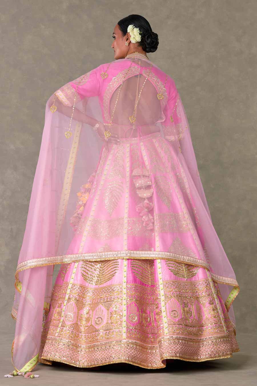 Pink Paan-Patti Embroidered Lehenga Set