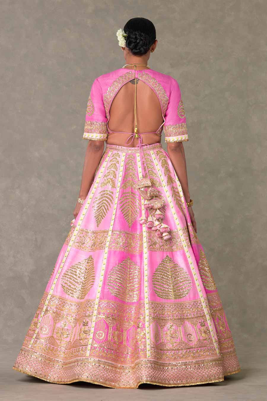 Pink Paan-Patti Embroidered Lehenga Set