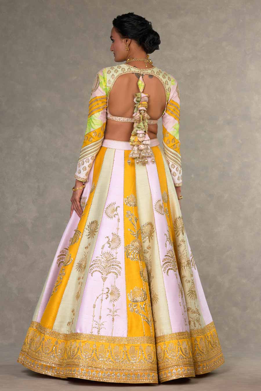 Multicolour Nimbu Mirchi Embroidered Lehenga Set