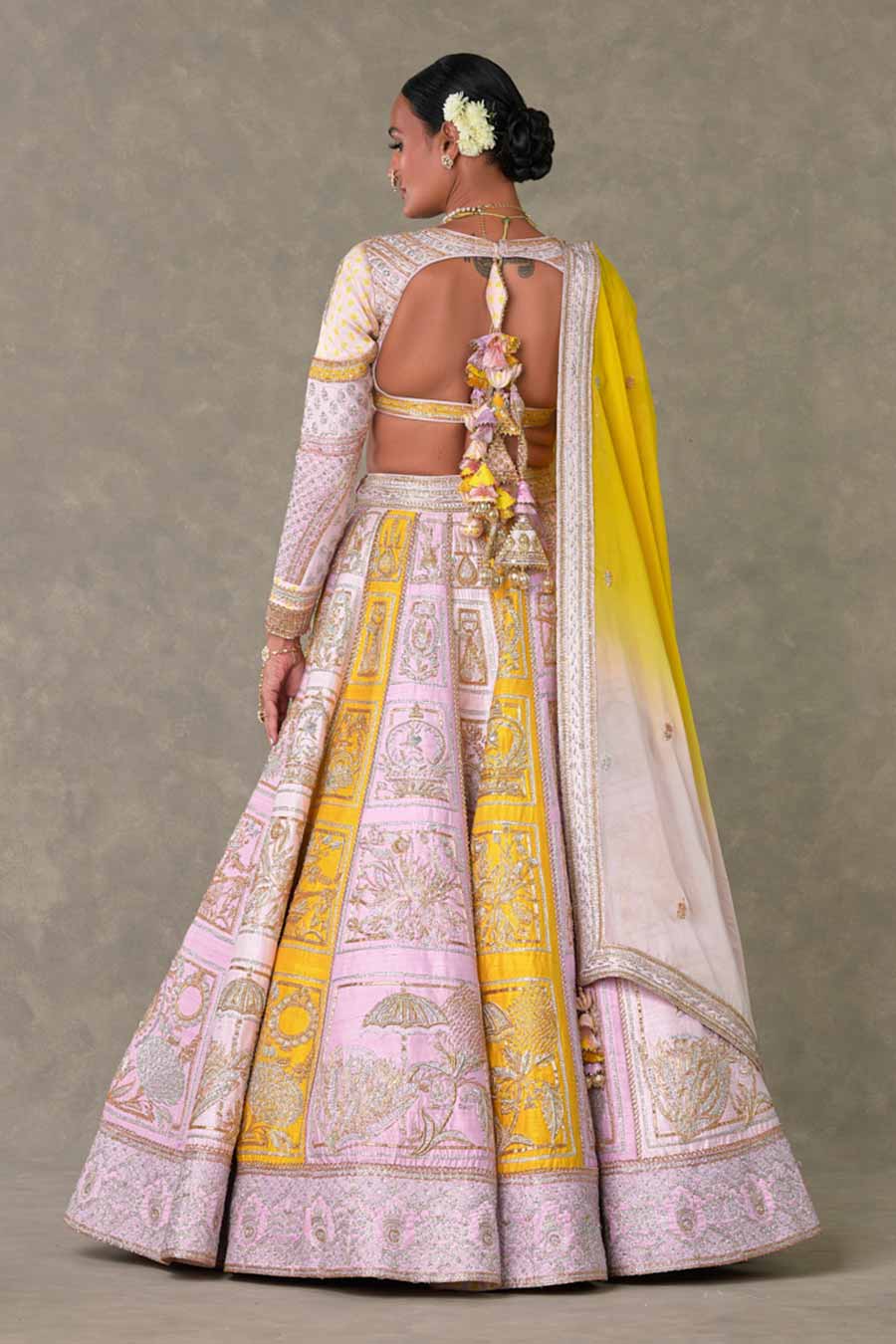 Multicolour Kasata Embroidered Lehenga Set