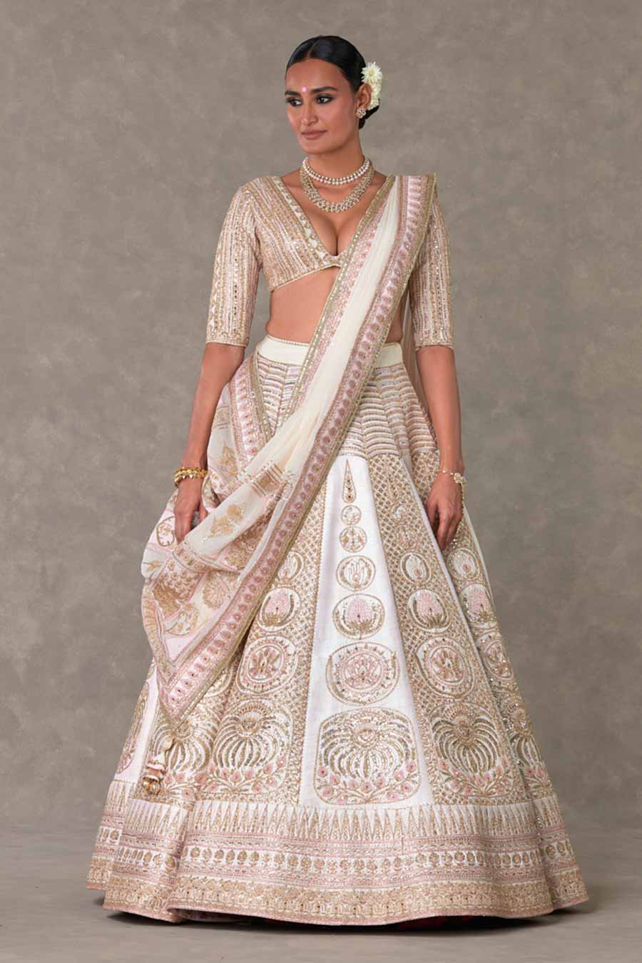 Ivory Bagh-E-Bahar Embroidered Lehenga Set