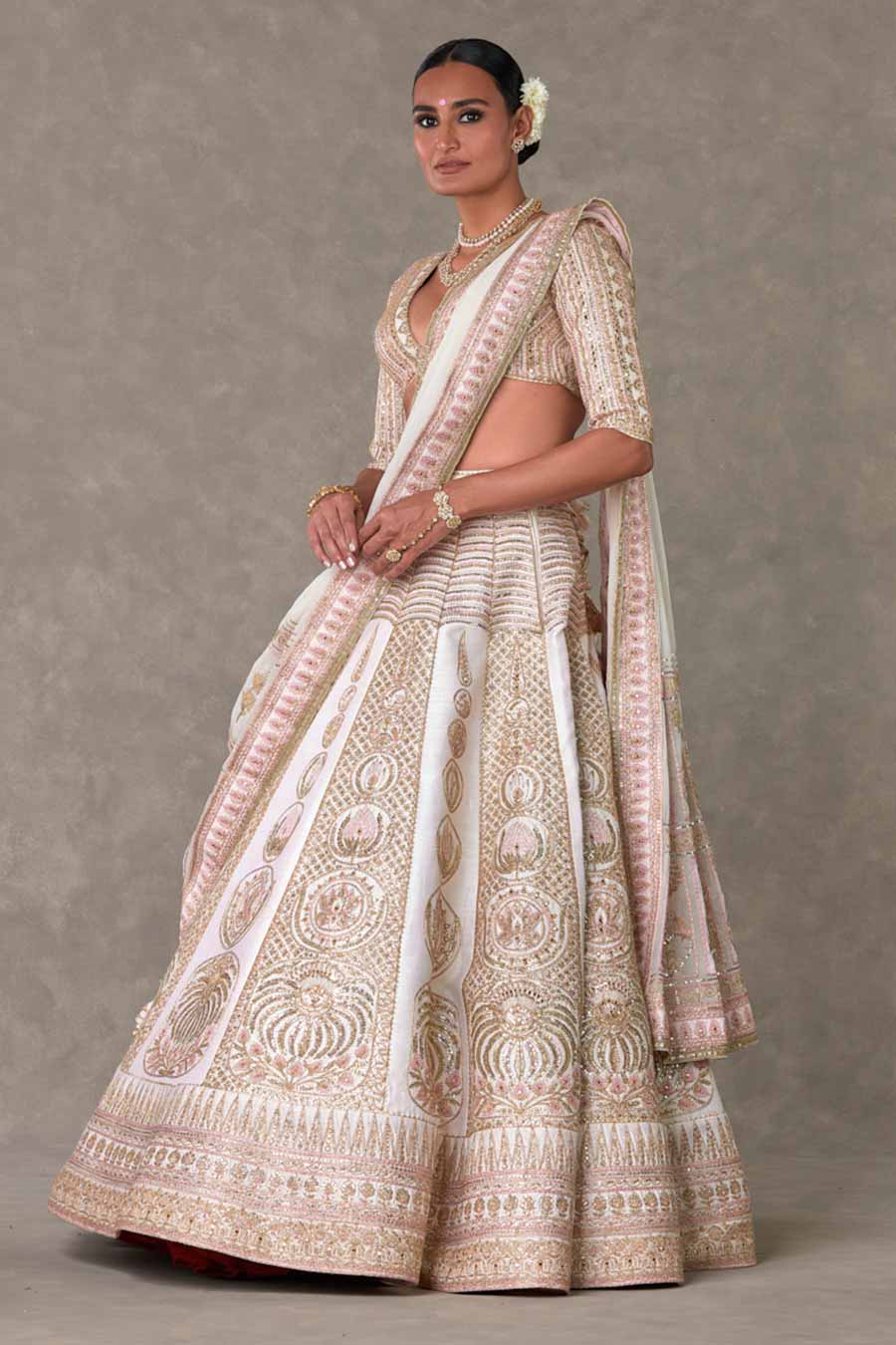 Ivory Bagh-E-Bahar Embroidered Lehenga Set