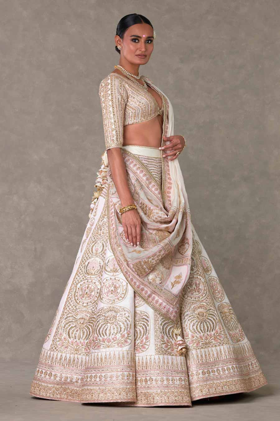 Ivory Bagh-E-Bahar Embroidered Lehenga Set