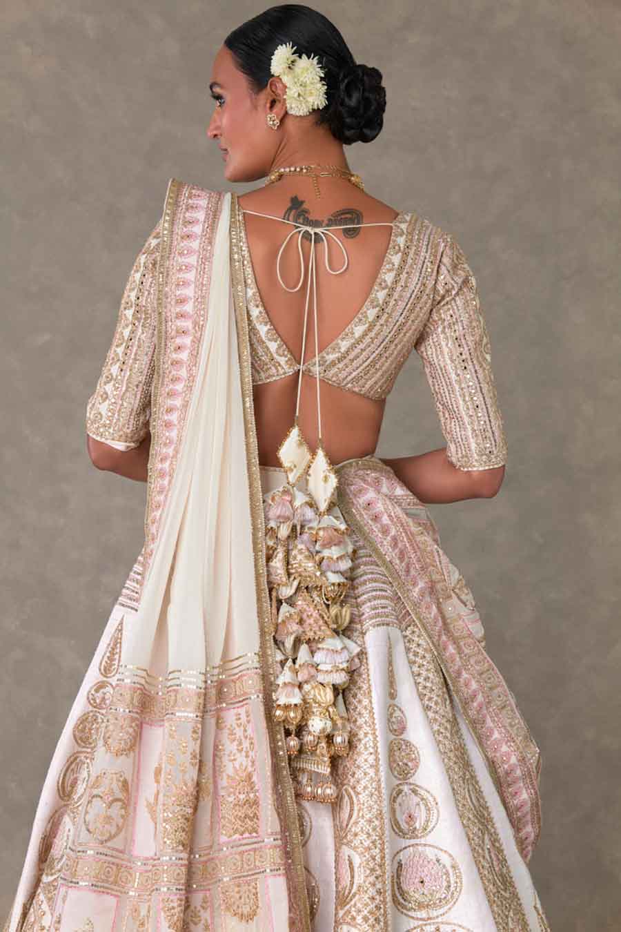 Ivory Bagh-E-Bahar Embroidered Lehenga Set