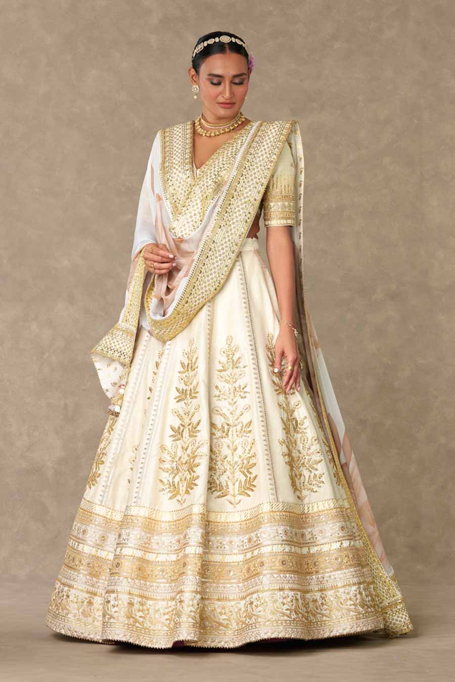 Ivory Neel-Kamal Embroidered Lehenga Set