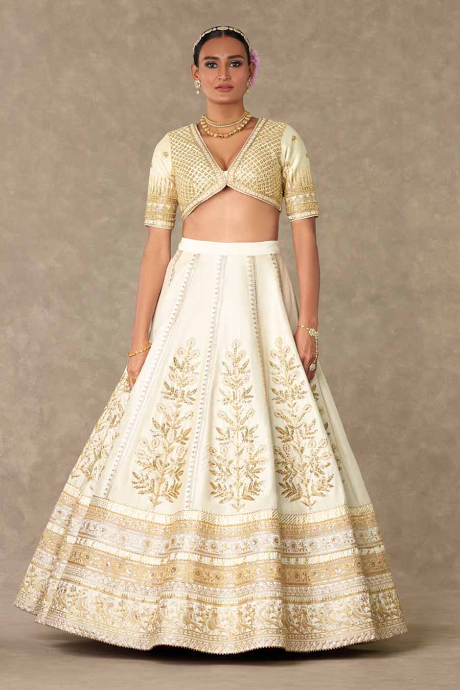 Ivory Neel-Kamal Embroidered Lehenga Set