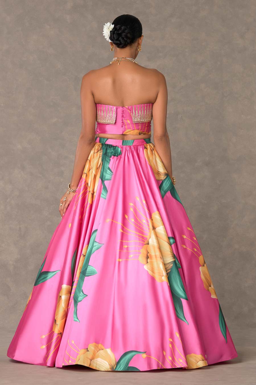 Rani Pink Masakali Embroidered Top & Skirt Set