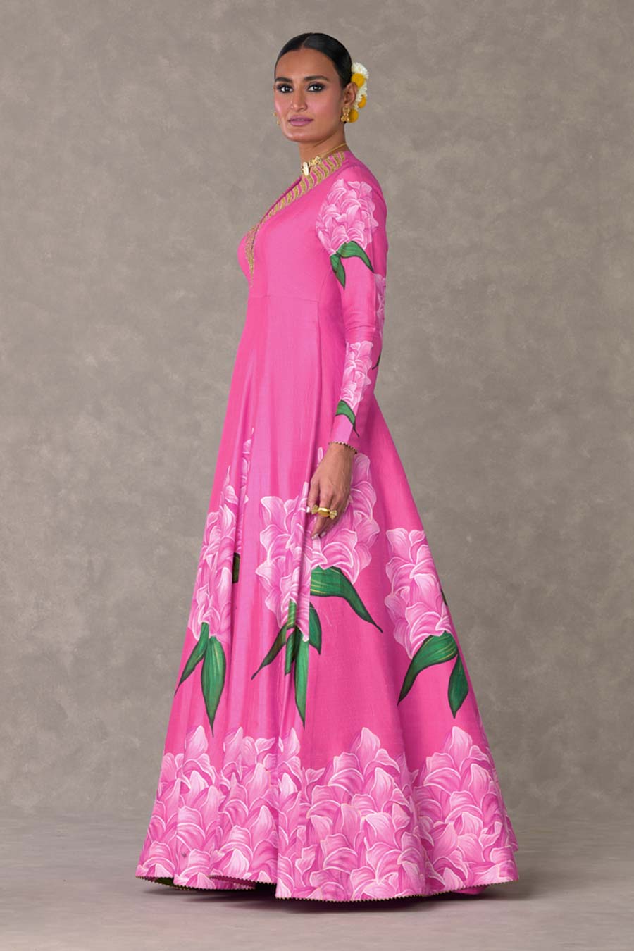 Pink Gulaab Candy Swirl Printed Gown