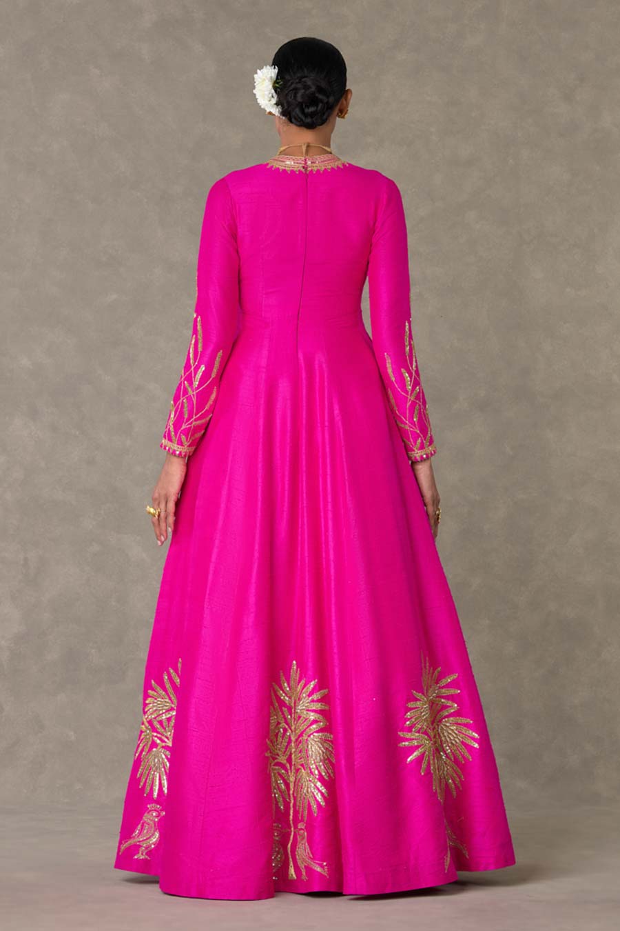 Rani Pink Shajara Embroidered Gown