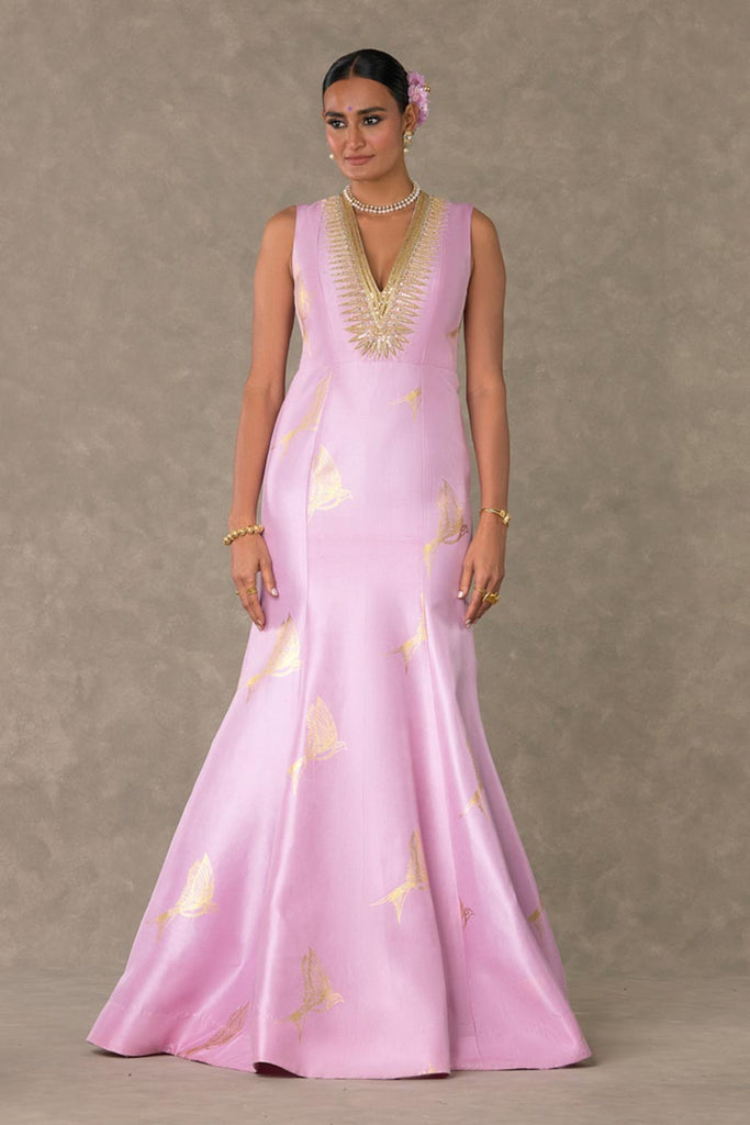 masaba pink dress Hot Pink Crepe Silk Printed & Pearl Embroidered Mini Vacation Dress by  Masaba at Pernia's Pop Up Shop 2026
