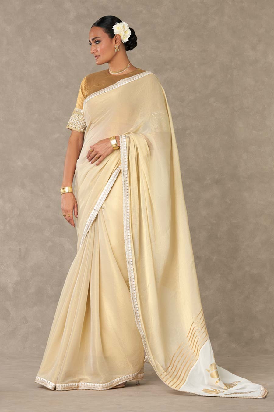 Ivory Winegarden Saree