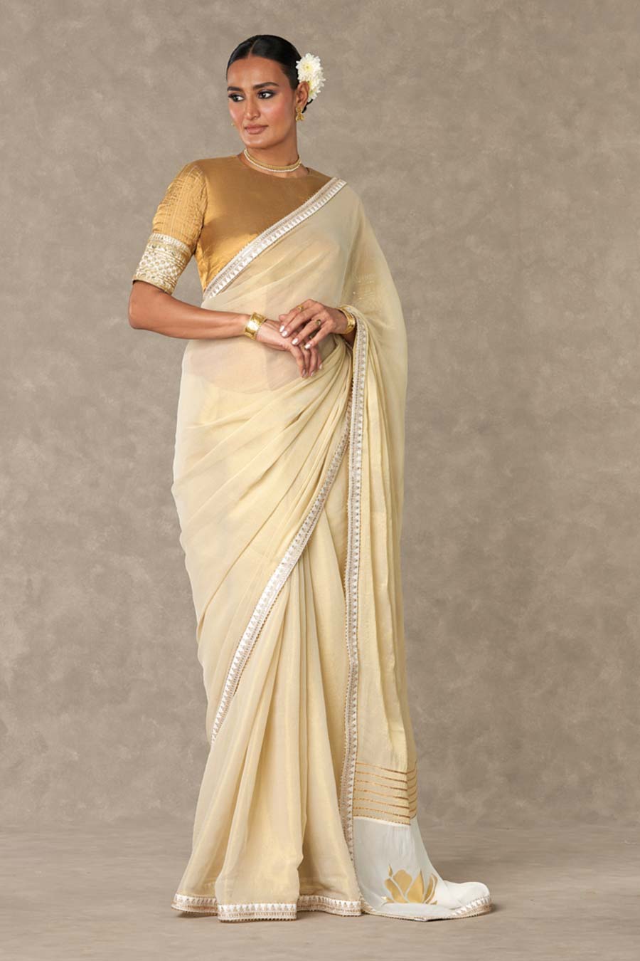 Ivory Winegarden Saree