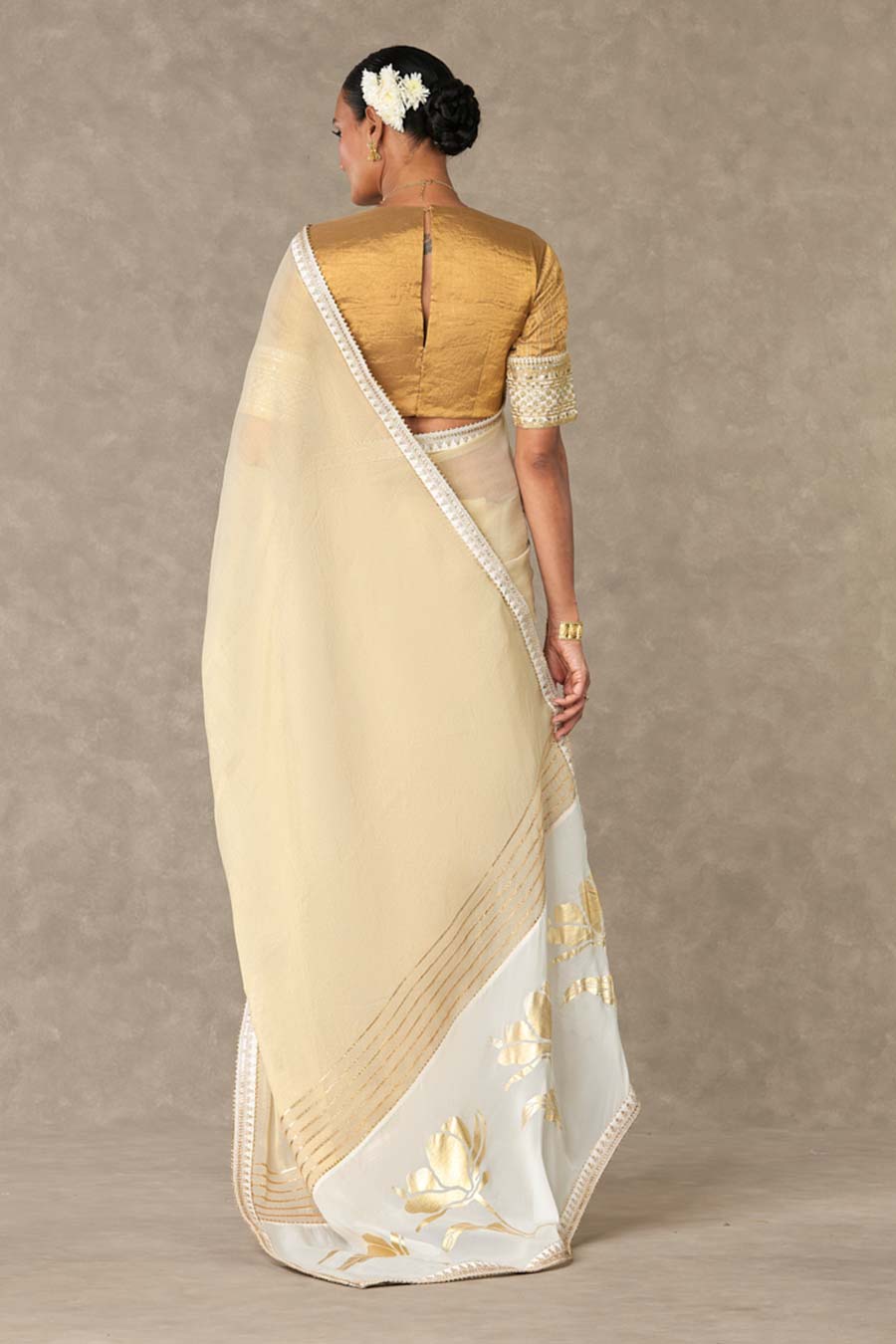 Ivory Winegarden Saree