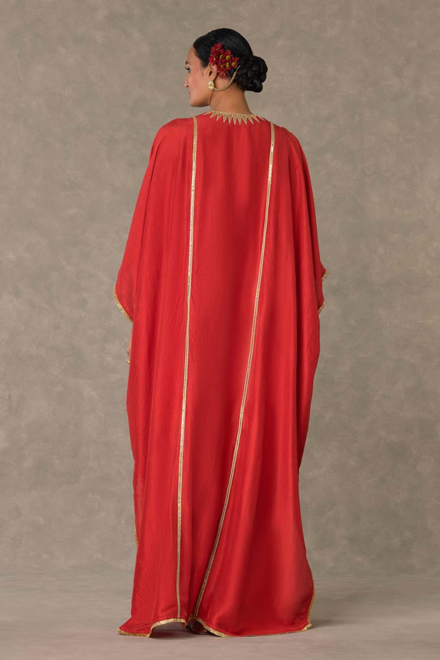 Red Candy Swirl Printed Kaftan