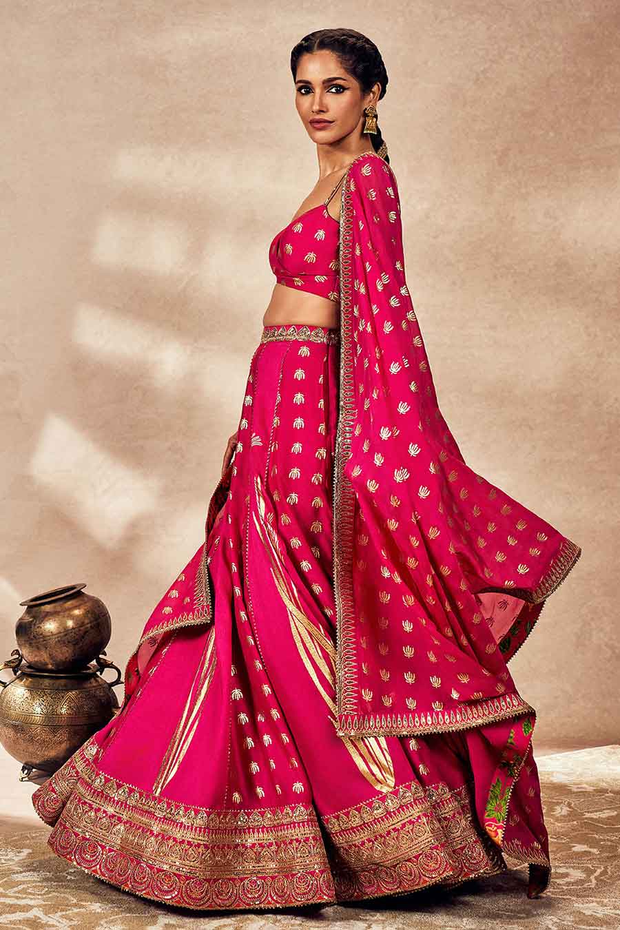Pink Whispering Lily Embellished Lehenga Set