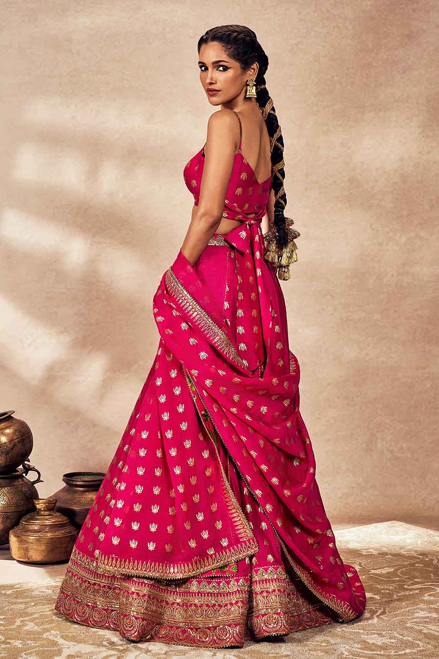 Pink Whispering Lily Embellished Lehenga Set