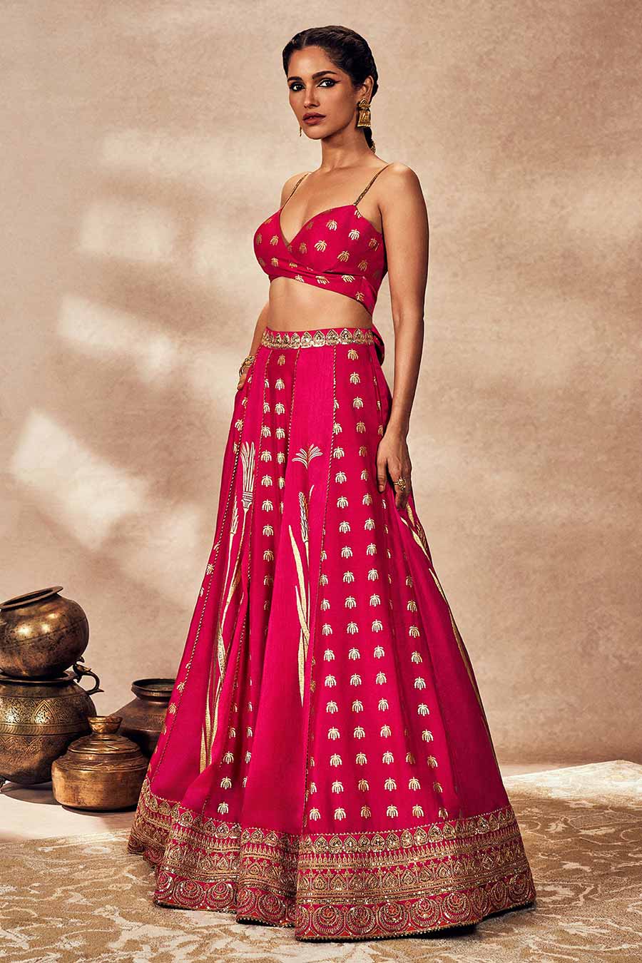 Pink Whispering Lily Embellished Lehenga Set