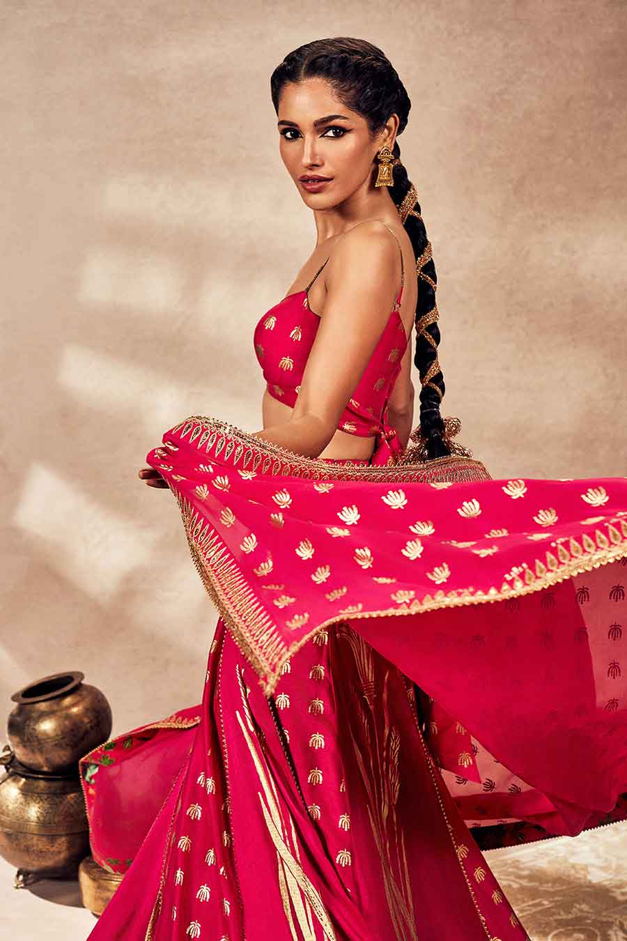 Pink Whispering Lily Embellished Lehenga Set