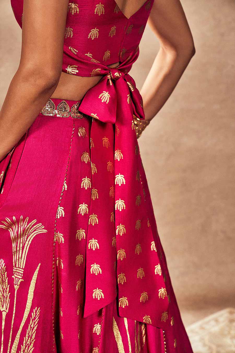 Pink Whispering Lily Embellished Lehenga Set