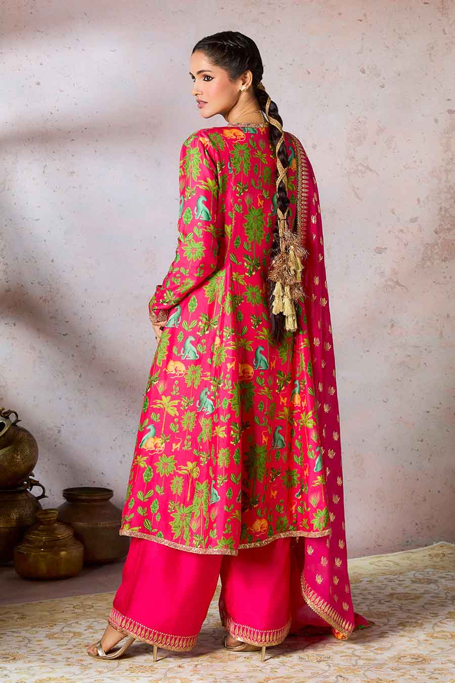 Pink Tropical Rhapsody Printed Kurta Set