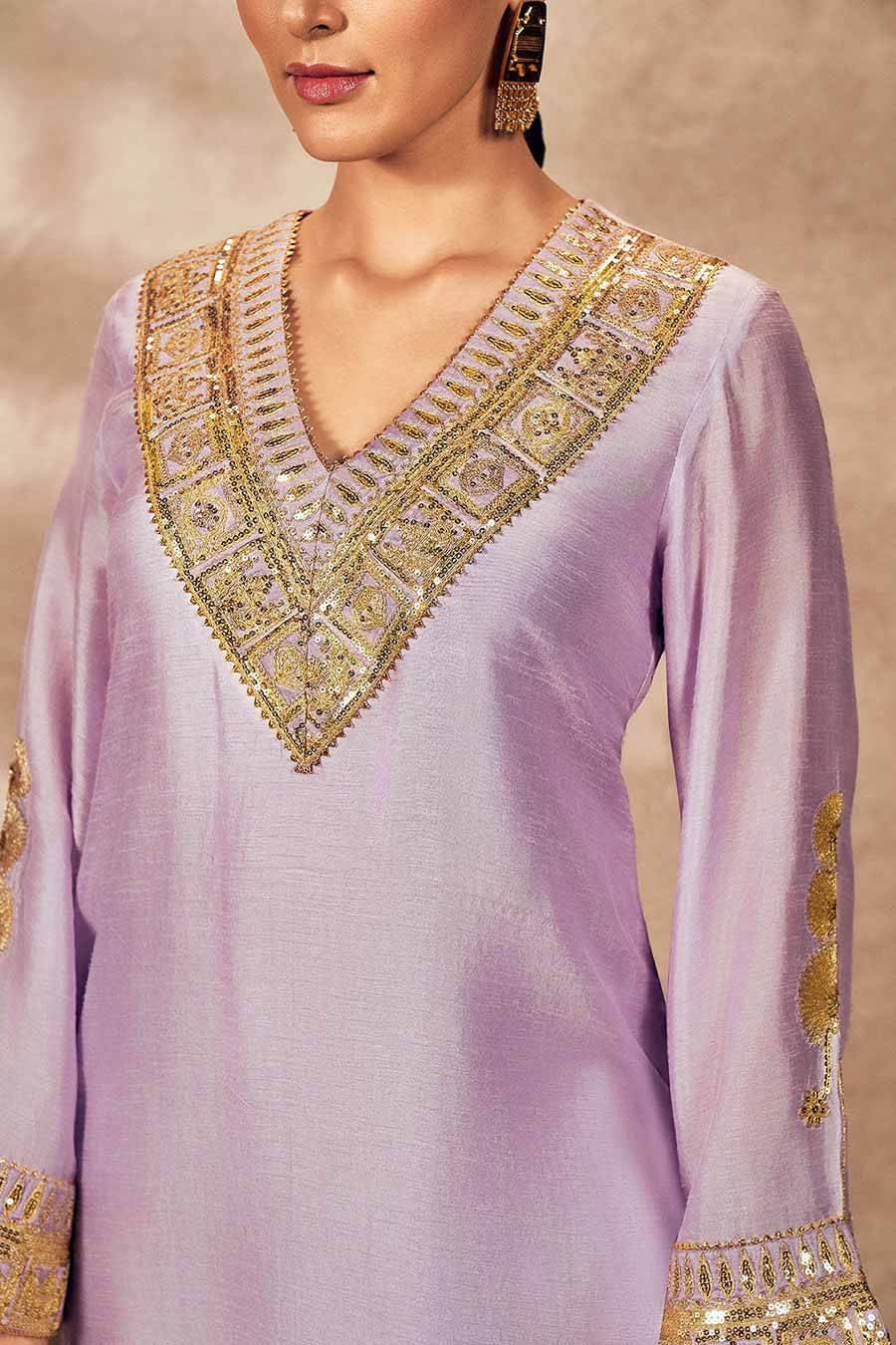 Lilac Pixie Dust Printed Kurta & Pant Set