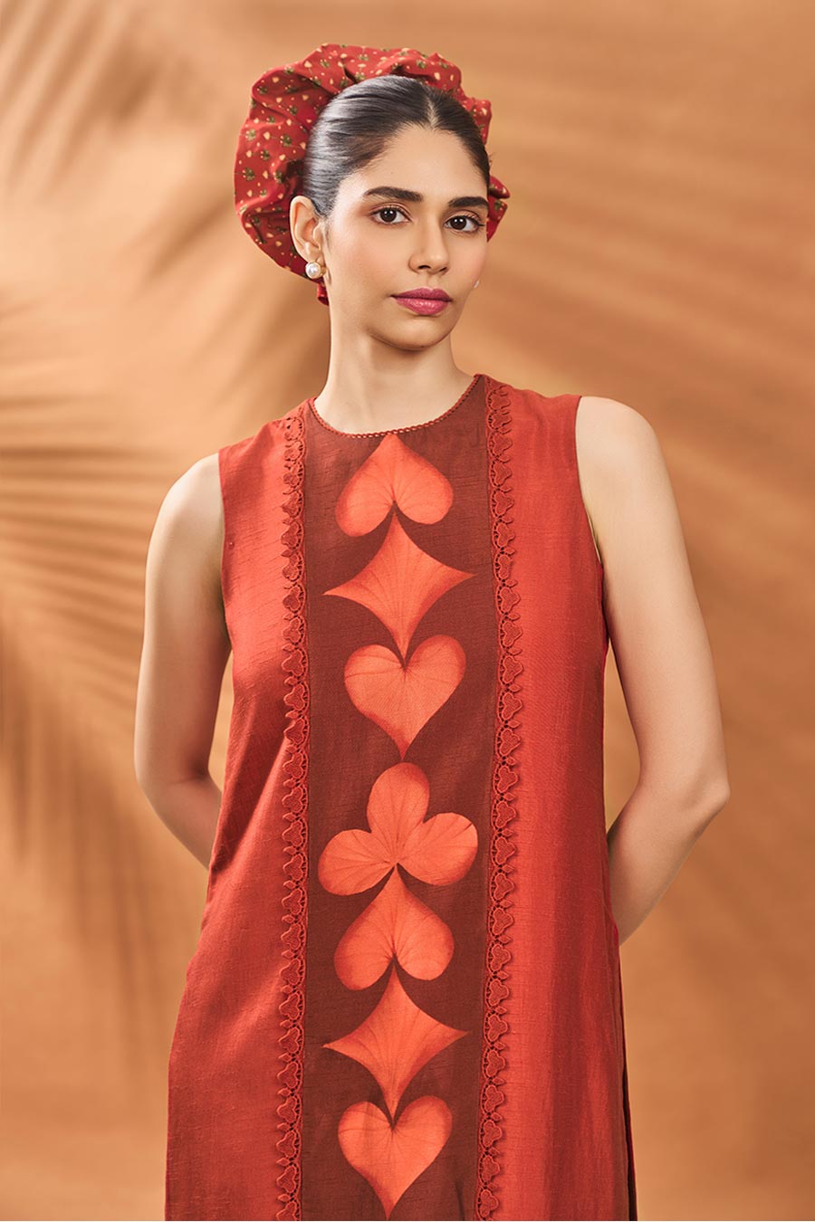 Red All Fours Tunic & Pant Set