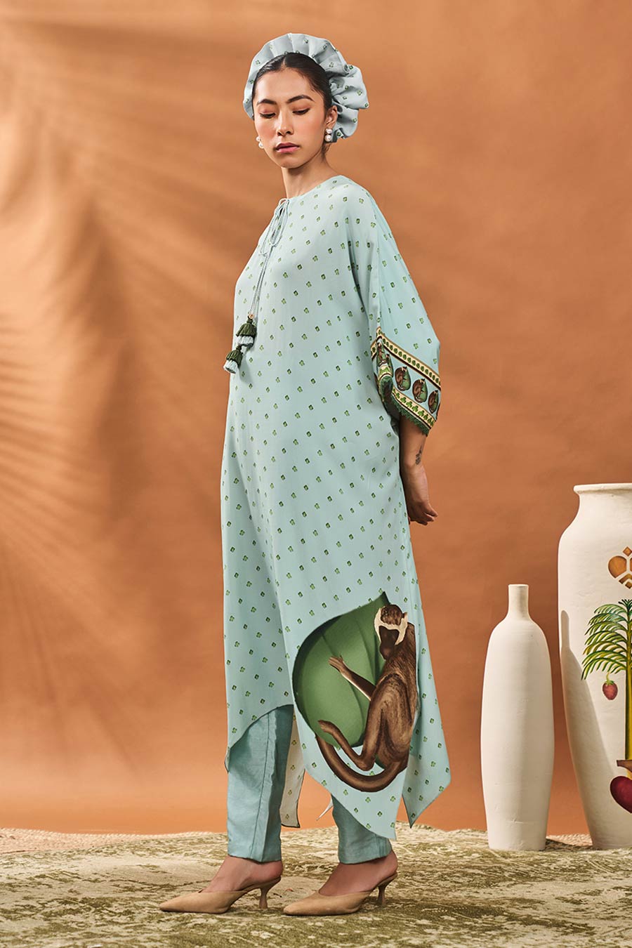 Blue Ace Of Spades Kurta & Pant Set