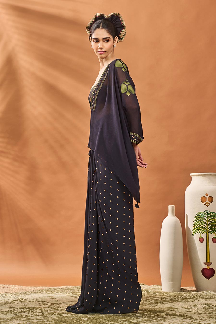 Black Ace Of Clubs Top & Skirt Fusion Set