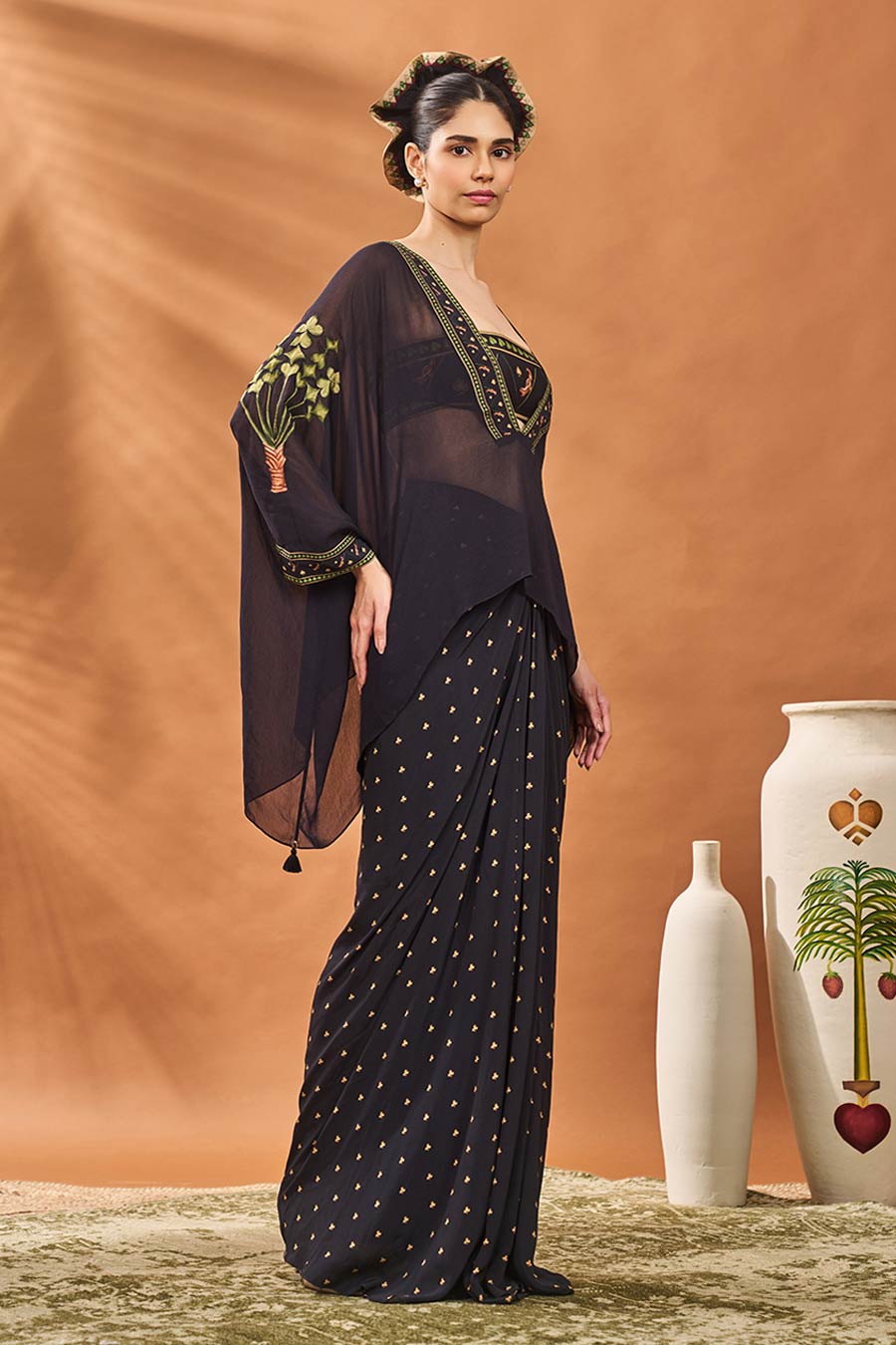 Black Ace Of Clubs Top & Skirt Fusion Set