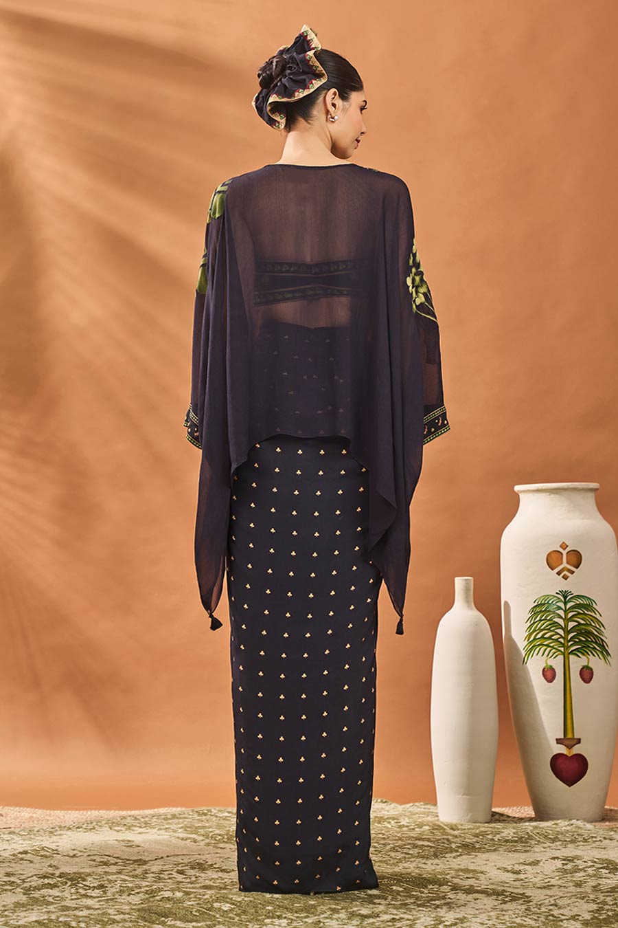 Black Ace Of Clubs Top & Skirt Fusion Set