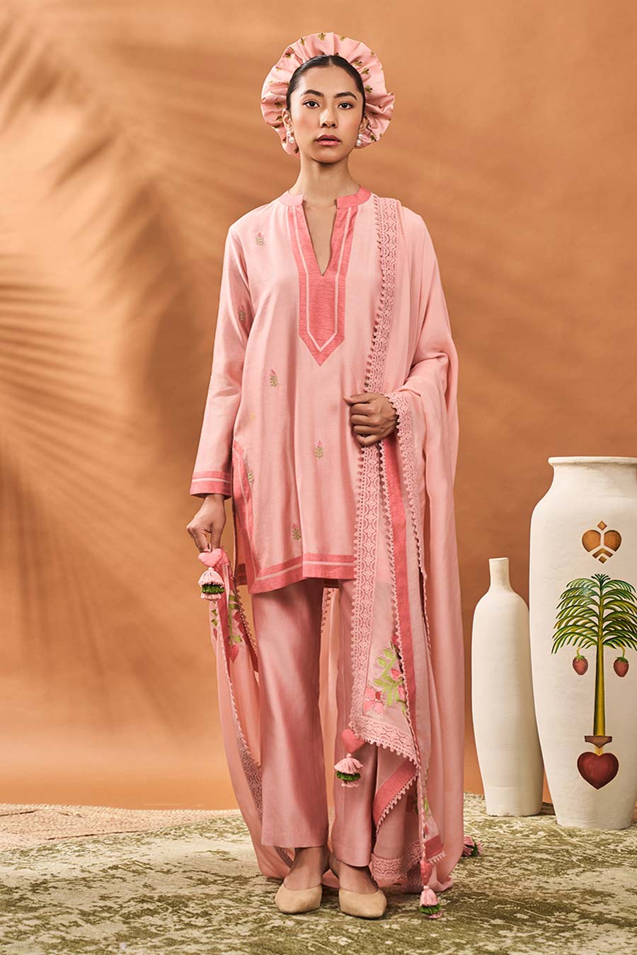 Pink Meadow Moves Short Kurta Set