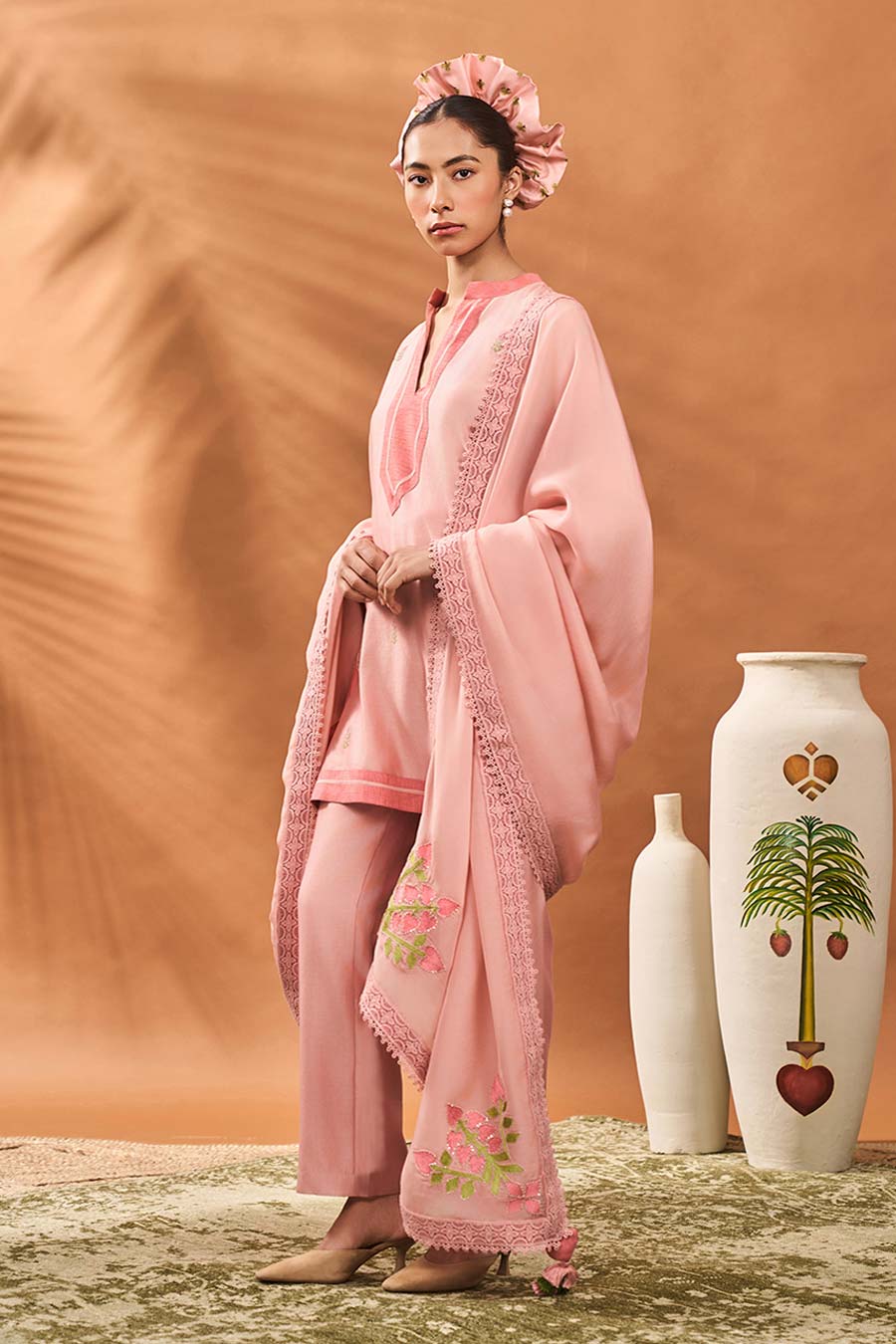 Pink Meadow Moves Short Kurta Set