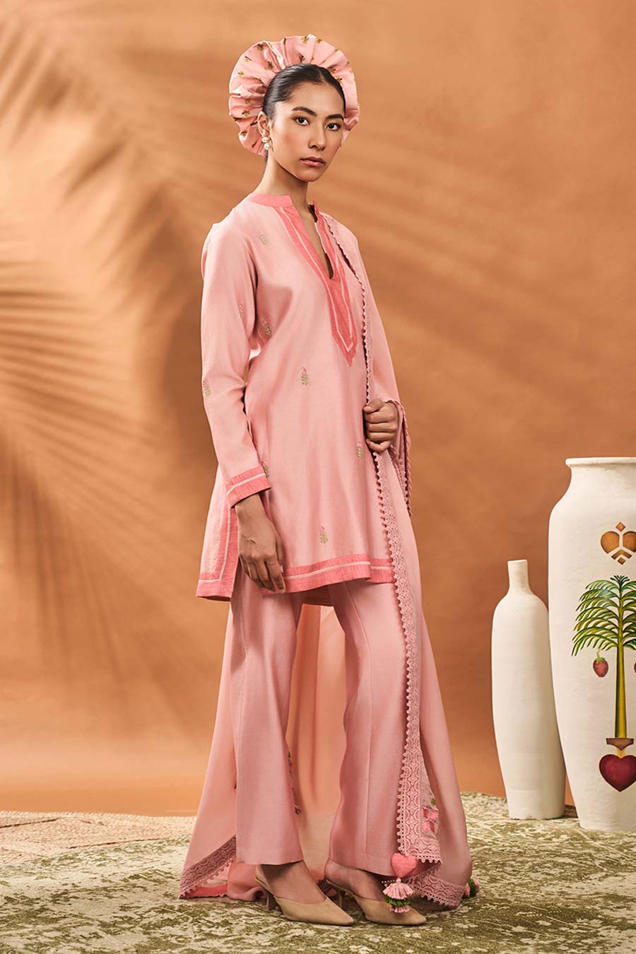 Pink Meadow Moves Short Kurta Set