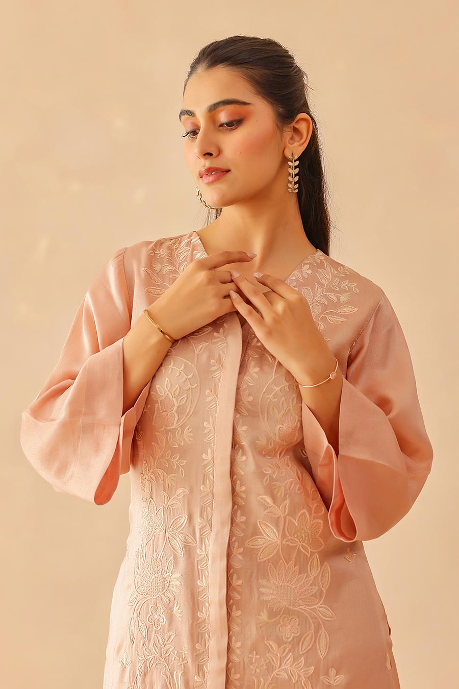 Lily Dusty Pink Embroidered Co-Ord Set