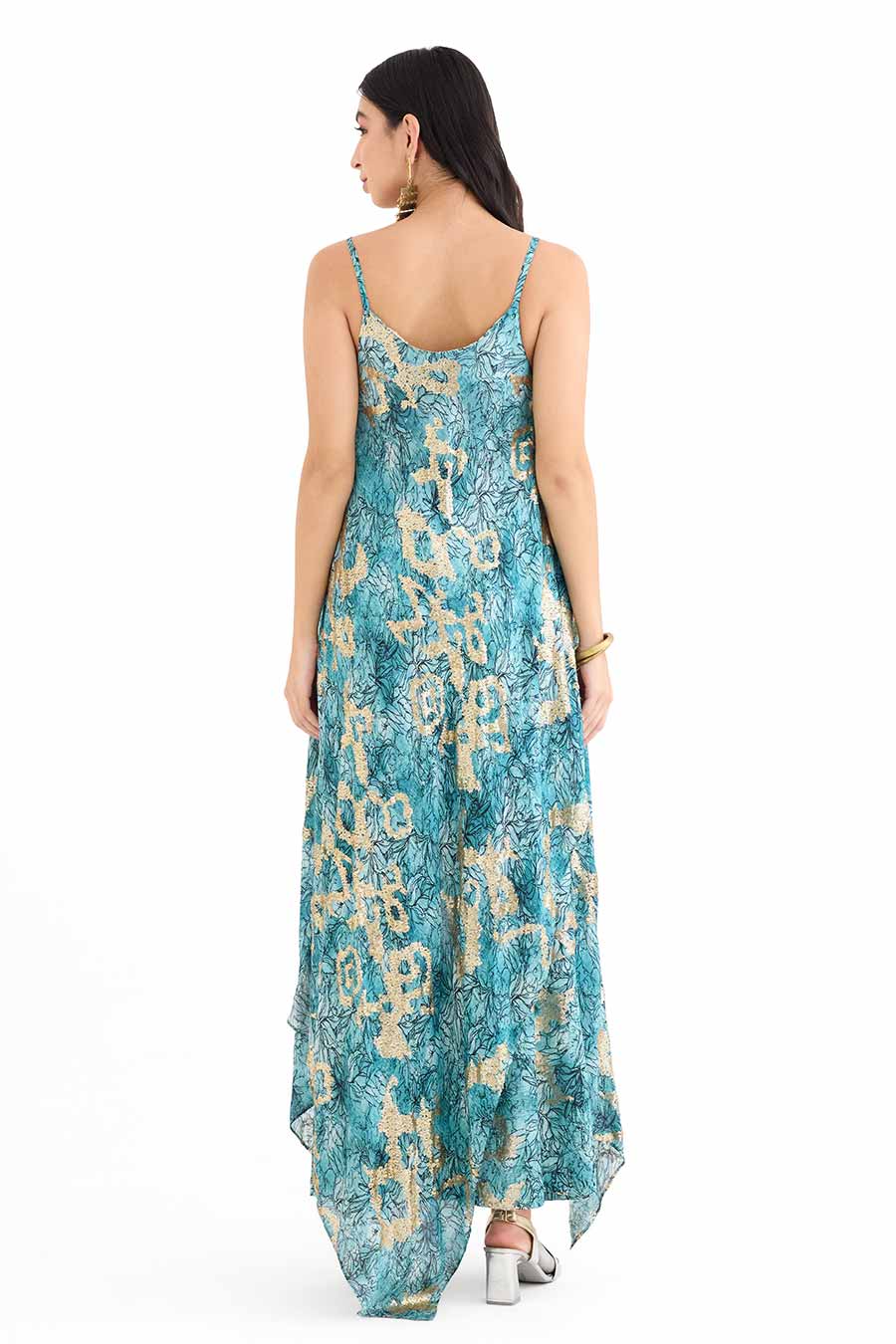 Sequin Embellished Marine Zuri Co-Ord Set
