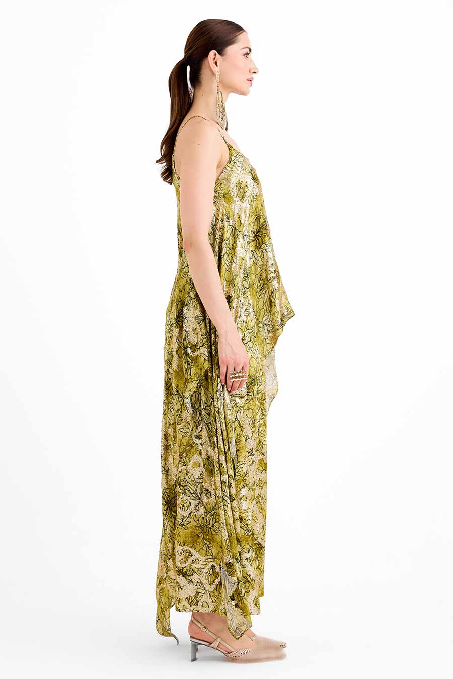 Sequin Embellished Green Zuri Co-Ord Set