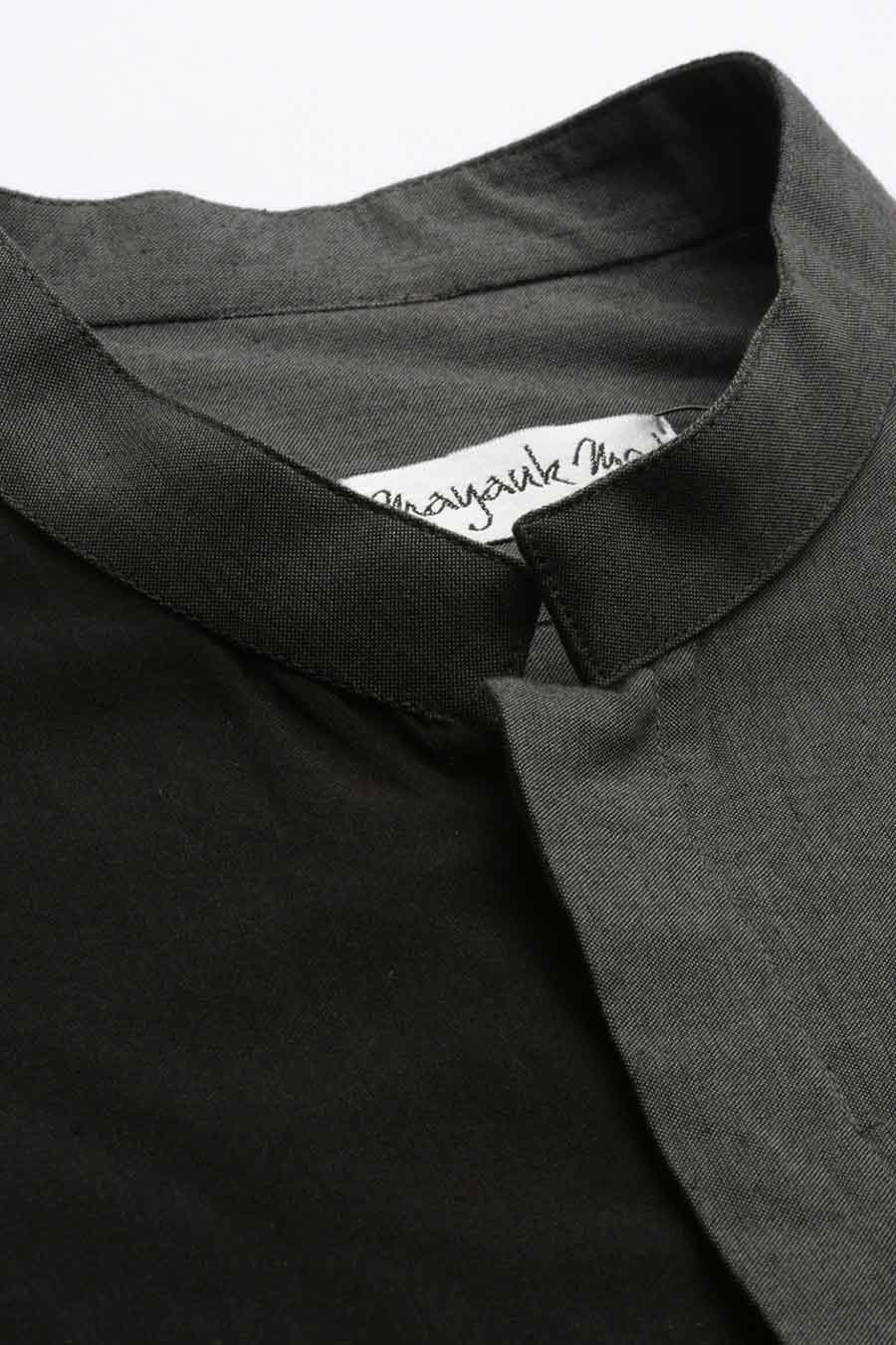 Black & Grey Half-N-Half Shirt